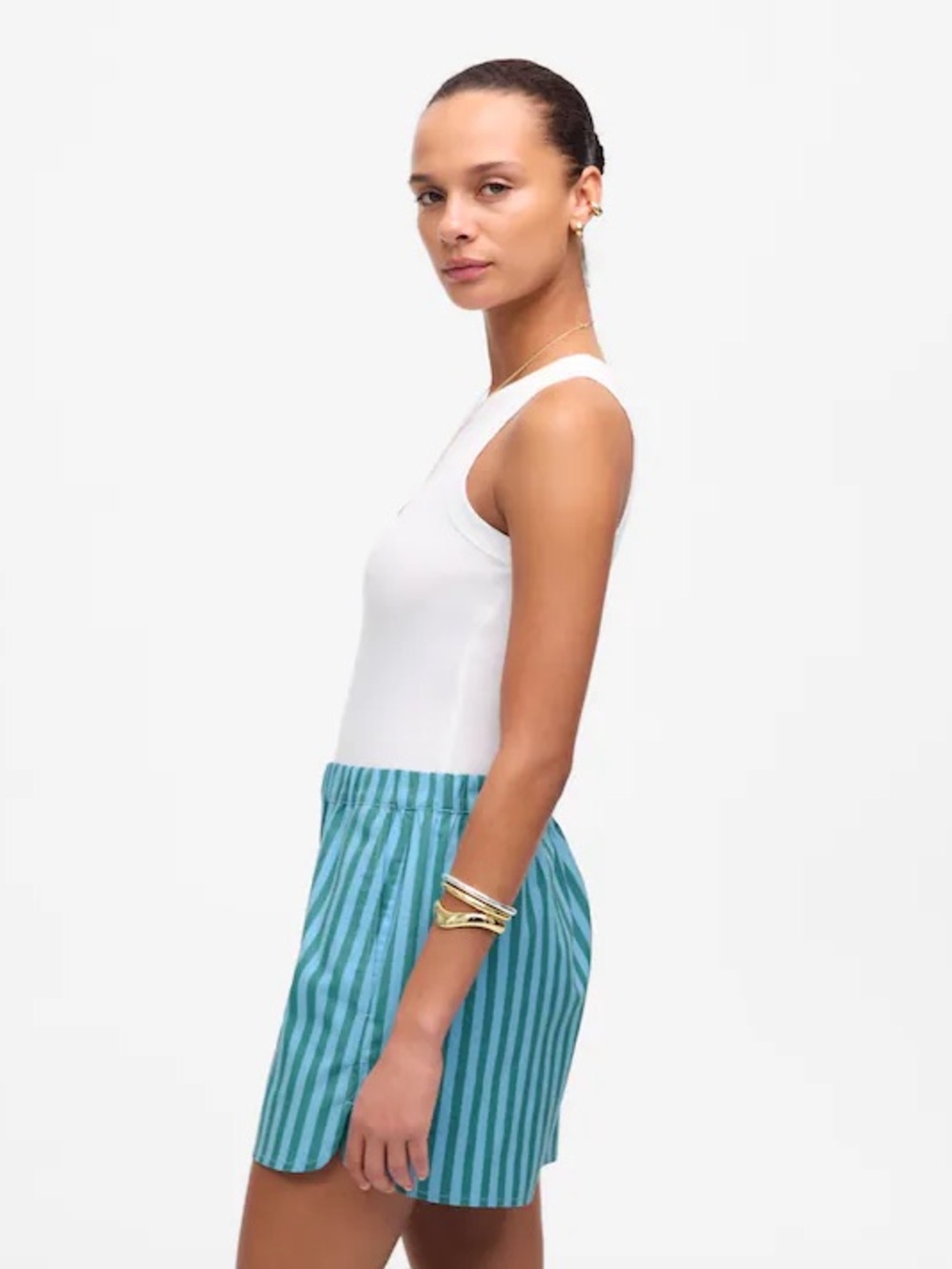 Madewell Striped Boxy Button-Up Shirt with Matching Shorts - Picture 9 of 16